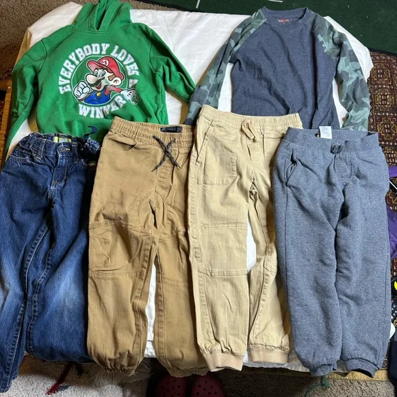 Boys size 6 pants, shirt, sweatshirt bundle - Picture 1 of 5